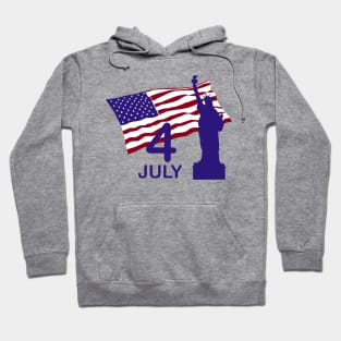 July 4th and statue of Liberty Hoodie